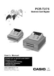 Casio PCRT275 - Cash Register w/ 15 Depts User Manual
