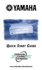 Yamaha CRW2100SZ - CRW - CD-RW Drive Quick Start Manual