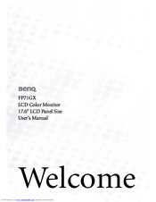 BenQ FP71GX User Manual