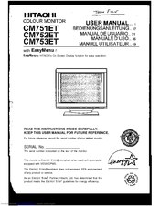 Hitachi CM752ET User Manual