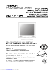 Hitachi CML181SXW User Manual