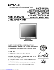Hitachi CML190SXW B User Manual