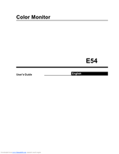 IBM E54 User Manual