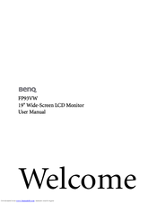 BenQ FP93VW User Manual