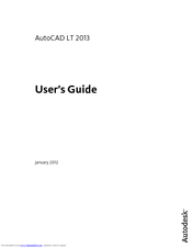 Autodesk AutoCAD LT 2013 User Manual