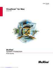 McAfee AVM85M - VirusScan For Mac User Manual