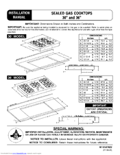 Maytag MGC4436BDC - 36in Gas Cooktops Installation Manual