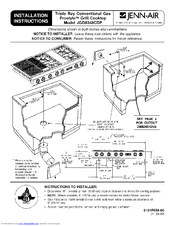 Jenn-Air MGC5430BDB - 30 Inch Gas Cooktop Installation Instructions Manual