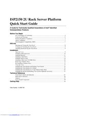 Intel ISP2150 - Server Platform - 0 MB RAM Quick Start Manual