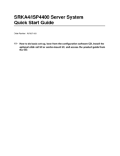 Intel ISP4400 - Server Platform - 0 MB RAM Quick Start Manual
