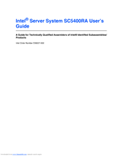 Intel SC5400RA - Server System - 0 MB RAM User Manual