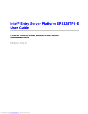 Intel SR1325TP1 - Entry Server Platform User Manual