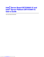 Intel SR1475NH1 - Server Platform - 0 MB RAM User Manual