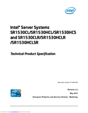 Intel SR1530CLR - Server System - 0 MB RAM Technical Specification, Installation And Operation Manual