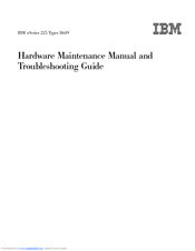 IBM xSeries 225 Types 8649 Maintenance And Troubleshooting Manual