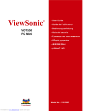 ViewSonic VOT550_BJKD60 User Manual