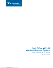 Plantronics SAVI-WO100 User Manual