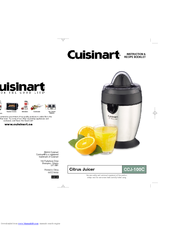 Cuisinart CCJ-100 - Citrus Pro Juicer Instruction/Recipe Booklet