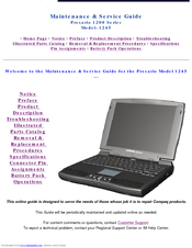 Compaq Presario 1200 - Notebook PC Maintenance And Service Manual