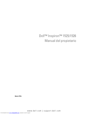 Dell 1525 - Inspiron - Pentium Dual Core 1.86 GHz Manual Del Propietario
