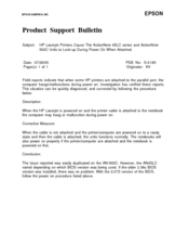 Epson ActionNote 4SLC Series Product Support Bulletin