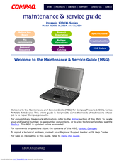 Compaq Presario 12XL - Notebook PC Maintenance & Service Manual