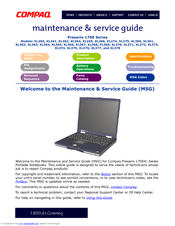 Compaq Presario XL262 Maintenance And Service Manual