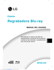 LG BE08LU20 - 8X External Blu-ray ReWrite Drive Manual Del Usuario