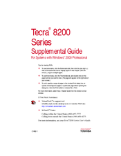 Toshiba 8200 - Tecra - PIII 750 MHz Supplemental Manual