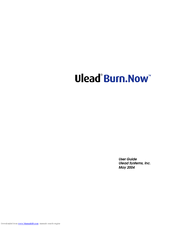 ULEAD BURN.NOW 1.5 User Manual