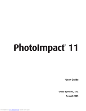 Ulead PHOTOIMPACT 11 User Manual