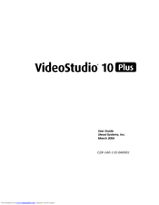 ULEAD VIDEOSTUDIO 10Plus User Manual