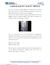 AIRIS MW149 Manual