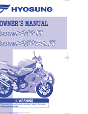 HYOSUNG COMET 250/R FI Owner's Manual