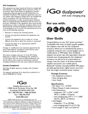 Igo DUAL POWER User Manual