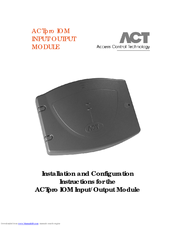 ACT ACTPRO IOM Installation And Configuration Instructions
