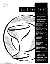 KITCHENAID Sculptura KUDM24SE Use & Care Manual