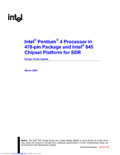 INTEL PENTIUM 4 PROCESSOR IN 478-PIN PACKAGE - DESIGN GUIDE UPDATE 2004 Design Manual