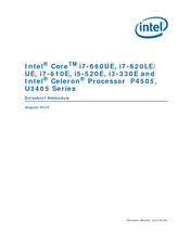 INTEL I5-520E -  ADDENDUM Datasheet