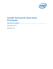 INTEL Pentium Dual-Core Specification