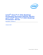 INTEL I7-900 DESKTOP PROCESSOR -  VOLUME 2 Datasheet