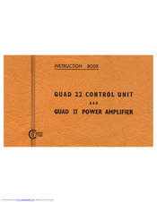Acoustical Manufacturing Co. Quad II Service Manual