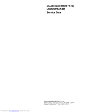 Acoustical Manufacturing Co. ESL 57 - service Service Manual