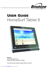 BINATONE HOMESURF TABLET 8 - Manual
