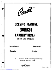 CISSELL 36BD30 Serveice Manual