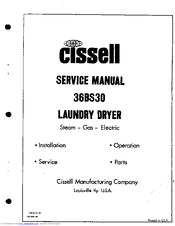 CISSELL 36BS30 Serveice Manual