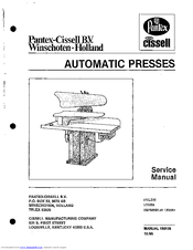Pantex-Cissell AOLCMAN150139 Serveice Manual