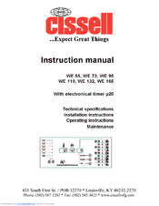 CISSELL WE73 Instruction Manual