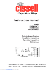 CISSELL HW94 Instruction Manual