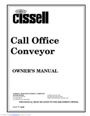 CISSELL MAN77 Owner's Manual